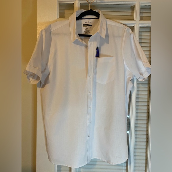 Mens XXL APT 9 Slim Fit White Performance Shirt - Picture 3 of 9